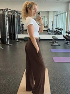 ODODOS Women's Wide Leg Palazzo Lounge Pants with Pockets Light Weight Loose Comfy Casual Pajama Pants-26/28/30"/32" Inseam - Image 3