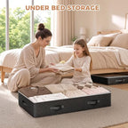 Budding Joy Under Bed Storage Containers with Clear Lids, 4 Pack - Image 2