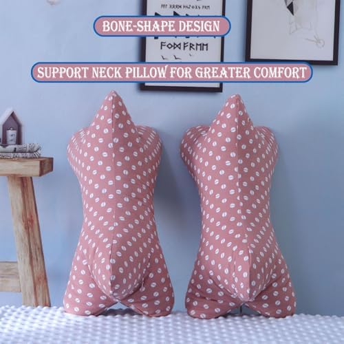 ZHIWEIKJ Bone Neck Pillows Dog Bone Shaped Pillow Cervical Neck Pillow for Camping Sleeping Travel Car Truck Driving Home and Office Rest (Size : F) - Image 3