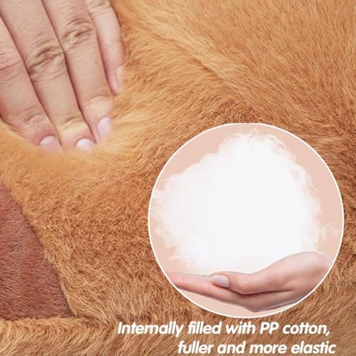 LYFJMUS 4 Pack Plush Capybara Car Headrest Pillow and Lumbar Support Pillow Kawaii Plushies Capybara Stuffed Headrest Cute Car Decor for Car Driving (Style B) - Image 3