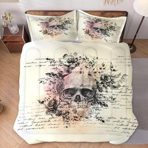 WeCozy Twin Comforter Set, 2 Pieces Gothic Goth Bedding, All Season - Image 2