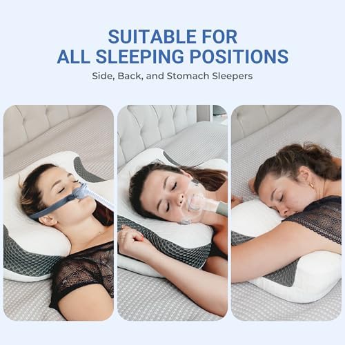 Elviros 2 Pack CPAP Pillow for Side Back and Stomach Sleepers - Image 6
