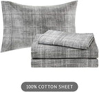Madison Park Essentials Queen Comforter Set, Bed in a Bag Queen, Watercolor Print Coastal Comforter & Chambray Cotton Sheet Set, All Season Bedding Set, Saben, Aqua Queen (90 in x 90 in) 9 Piece - Image 5