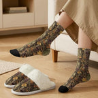 Fuzzy Slippers for Women Washable Cotton Slippers with Crew Socks - Image 3