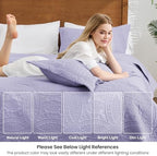 Love's cabin Twin Quilt Set Lavender Bedspreads Bedding Set - Soft Bed Lightweight Bedspread Comforter - Modern Style Coin Pattern Coverlet for All Season - 2 Pieces (1 Quilt, 1 Pillow Sham) - Image 6