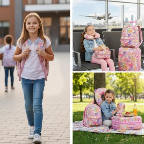 16’’ Kid’s Luggage Set with Spinner Wheels, Hardside with Suitcases,6 Piece - Image 7
