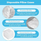 Disposable Pillowcases, 200pcs Disposable Pillow Case Covers, Soft Non-Woven Fabric Disposable Pillow Cases for Medical, Hospital, Hotels, SPA Tattoo Lash Pillow Covers, 21 in x 30 in - Image 3