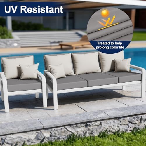 Smiry Waterproof Patio Cushion Covers, Stretch Outdoor Furniture Covers - Image 3