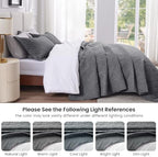 Love's cabin Twin Quilt Set, Lightweight Bedspread Comforter, Dark Grey - Image 5