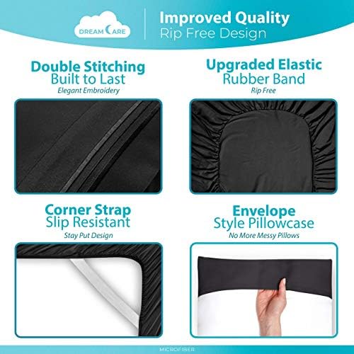 DREAMCARE Queen Sheets - 6 pcs Breathable Cooling Sheets Queen - up to 15" - Image 6