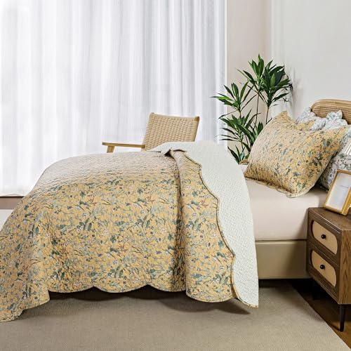 HoneiLife Queen Quilt Bedding Sets - Floral Quilt Bedding Sets 3-Piece 90x96, Microfiber Bedspreads Fall&Winter Coverlets for Queen Bed - Image 4