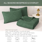 Exclusivo Mezcla 3-Piece Soft Quilts Queen Size Bedding Set, Olive Green - Image 6
