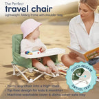 OmniBoost Booster Seat with Tray, Travel High Chair, Baby Chair, Green - Image 2