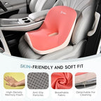 Car Seat Cushion and Lumbar Support Pillow, Larger Memory Foam Seat Cushion, Ergonomic L-Shaped Design Cushion for Back Pain Relief, Non-Slip Driving Cushion for Car, Office, Truck, Gifts for Mom-Pink - Image 5