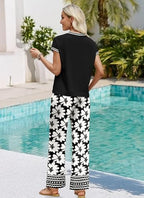 WIHOLL Two Piece Sets for Women Summer Spring Outfits Travel Cruise Resort Wear 2026 Beach Vacation Palazzo Pants Set - Image 4