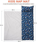 Bunnikins & Clover Toddler Nap Mat with Removable Pillow, Nap Mats for Preschool, Easy Clean Toddler Nap Pad for Kindergarten, Kids Sleeping Bag for Travel Camping - Image 5