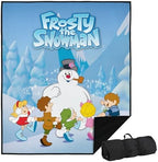 Frosty The Snowman Picnic Outdoor Blanket, 50"x60" Frosty & Kids, Beach by Logovision