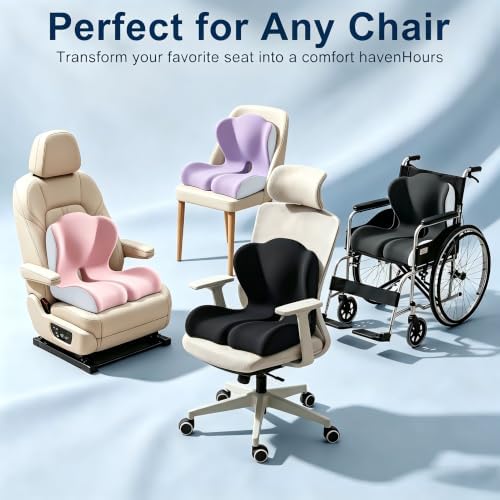 X Large Seat Cushion Office Chair and Car with Lumbar Support Pillow - Image 6