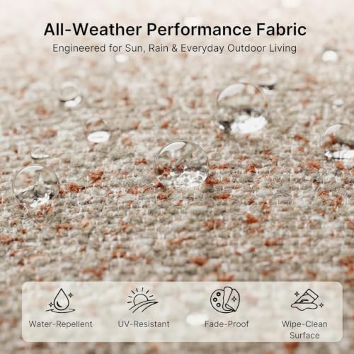Outdoor Throw Pillow Set of 2 with Inserts, Outdoor Lumbar Pillow Water Resistant for Patio Furniture, 18x18 Inch Outdoor Pillows with Removable Zipper Cover - Image 3