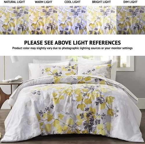 Madison Park Essentials King Comforter Set, Bed in a Bag Yellow 9PC - Image 2