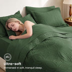 Love's cabin Quilts for Queen Bedspreads, 7 Pieces Bed in a Bag, Dark Green - Image 5