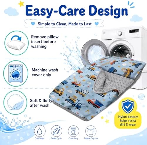 Toddler Nap Mat with Pillow & Blanket for Daycare, Extra Large Kids Nap Mat for Preschool Kindergarten, Roll-Up Sleeping Mat for Boys, Easy Carry Travel Camping Slumber Bag - Image 5