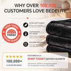 BEDELITE Fleece Blanket Soft Plush King Size Bed Blanket White 108"x90" - Image 2