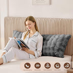 YZ HOME Faux Fur Fluffy Body Pillow for Adults, Soft Support - Image 2