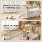 4-in-1 Pack and Play with Bassinet Bedside Sleeper for Baby Playard - Image 6