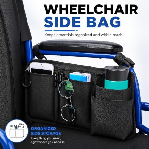 Wheelchair Side Bag for Pride Mobility Jazzy Carbon HD 2025-2026, Armrest Bag - Image 4
