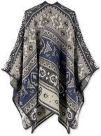 Beautiful Nomad Women's Retro Style Poncho Cape Boho Shawl Wraps - Image 3