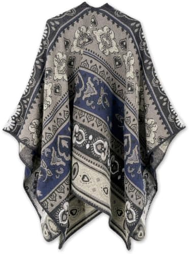 Beautiful Nomad Women's Retro Style Poncho Cape Boho Shawl Wraps - Image 3