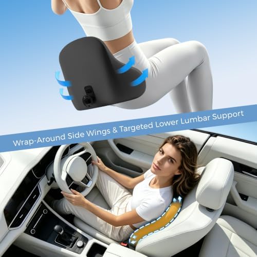 BABUR Car Lumbar Support Pillow Memory Foam Back Cushion for Driver Seat - Image 5