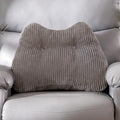 Lumbar Support Pillow for Recliner Chair/Accent Chair/Couch/Office Chair, Tufted Corduroy Back Support Cushion for Elderly, M-Shaped Recliner Cushions for Back Rest, Pain Relief, Reading, Grey by HIGOGOGO