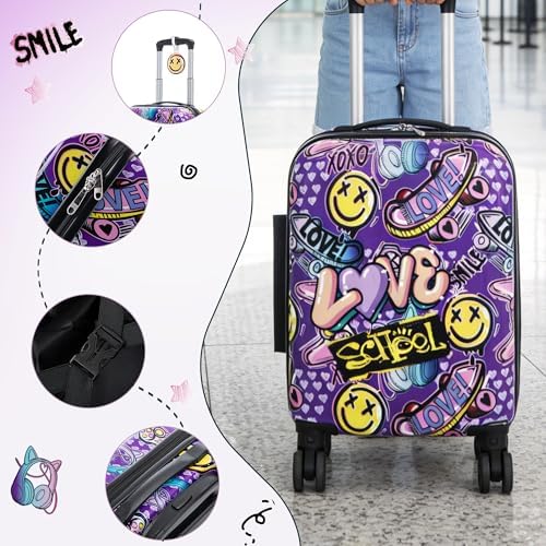 16’’ Kid’s Luggage Set with Spinner Wheels, Hardside with Suitcases,6 Piece - Image 6