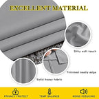 NICETOWN Blackout Silver Grey Doorway Curtains - Solid Thermal Insulated Grommet Room Darkening Privacy Window Drapes Sound Dampening for Bedroom/Living Room (W46 x L80, 2 Panels) - Image 4