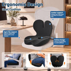 Seat Cushion with Lumbar Support Pillow Ergonomic Back Cushion - Image 3