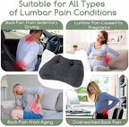 Lumbar Support Pillow for Recliner Chair/Accent Chair/Couch/Office Chair, Tufted Corduroy Back Support Cushion for Elderly, M-Shaped Recliner Cushions for Back Rest, Pain Relief, Reading, Dark Grey - Image 5
