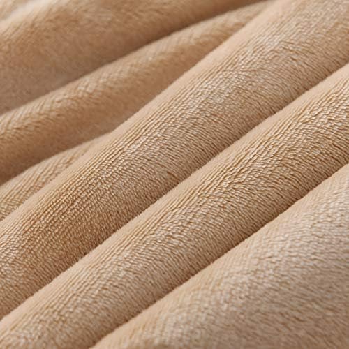 NANPIPER Throw Blanket Reversible Sherpa Flannel Super Soft Fuzzy Plush Fleece Microfiber for Bed/Couch (60"x80",Beige) - Image 5