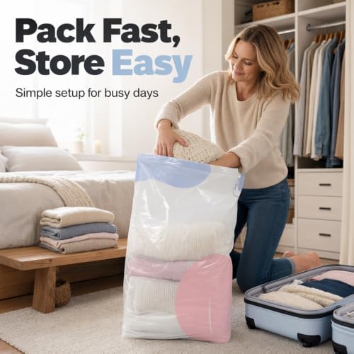 2026 New No-Pump Vacuum Storage Bags, 3D Vacuum Storage Bags, Portable Large Clothes Compression Bags for Household Use, Convenient Cube Storage Bag for Clothes, Comforters (5, 31.5 * 39.4in) - Image 3