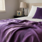 LATITUDE ZERO, Alpaca Wool Throw Blanket | Warm, Ultra-Soft, Breathable, Non-Itchy Blanket-Throw | Hypoallergenic and Beautiful Fabric (Purple) - Image 3