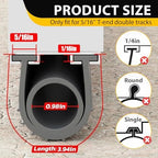 Jin&Bao Garage Door Bottom Rubber Seal 5/16" T-End 10FT & 2 End Plugs Gray - Image 4