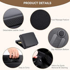 Car Foot Rest, Foldable Non-Slip Footstool with Removable Cushion, Portable Travel and Adjustable Under Desk Foot Rest for Office Chair, Ergonomic Support - Image 3
