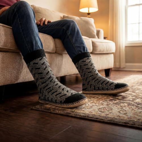 cosyone1997 Mens Slipper Socks Sherpa Fuzzy Non Slip Cozy Gifts - Image 2