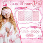 Fanfanwin 6 Pcs Sleepover Party Supplies for Girls, Cute Bow, Pink - Image 3