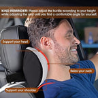 Cozy Car Headrest Pillow, Car Neck Pillow for Driving with Adjustable Strap - Image 4