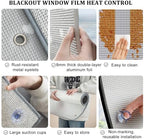 Blackout Window Film Thermal Insulation Cover Heat Blocking, Anti UV Heat Control Reflective Aluminum Foil Sun Blocking Privacy Shade with Suction Cups,Room Darkening for Home Bedroom,47x71 - Image 4