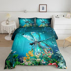 Feelyou Dragonfly Bedding Set Toddler Size 3Pcs for Boys Girls Children by Feelyou