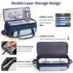 Double Layer Carrying Case with Cutting Mat Pocket & Accessories Storage - Image 3