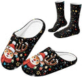 House Slipper and Socks Set for Women Warm Comfy Fuzzy Slipper with Crew Socks Plush Fuzzy Slippers for Indoor by Baxinh